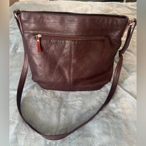 Osgoode Marley dark brown leather shoulder crossbody bag purse